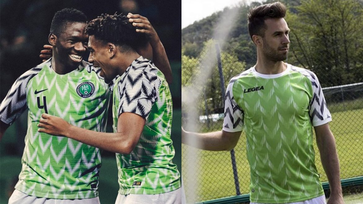 Legea copia camisa nigeriana da Nike