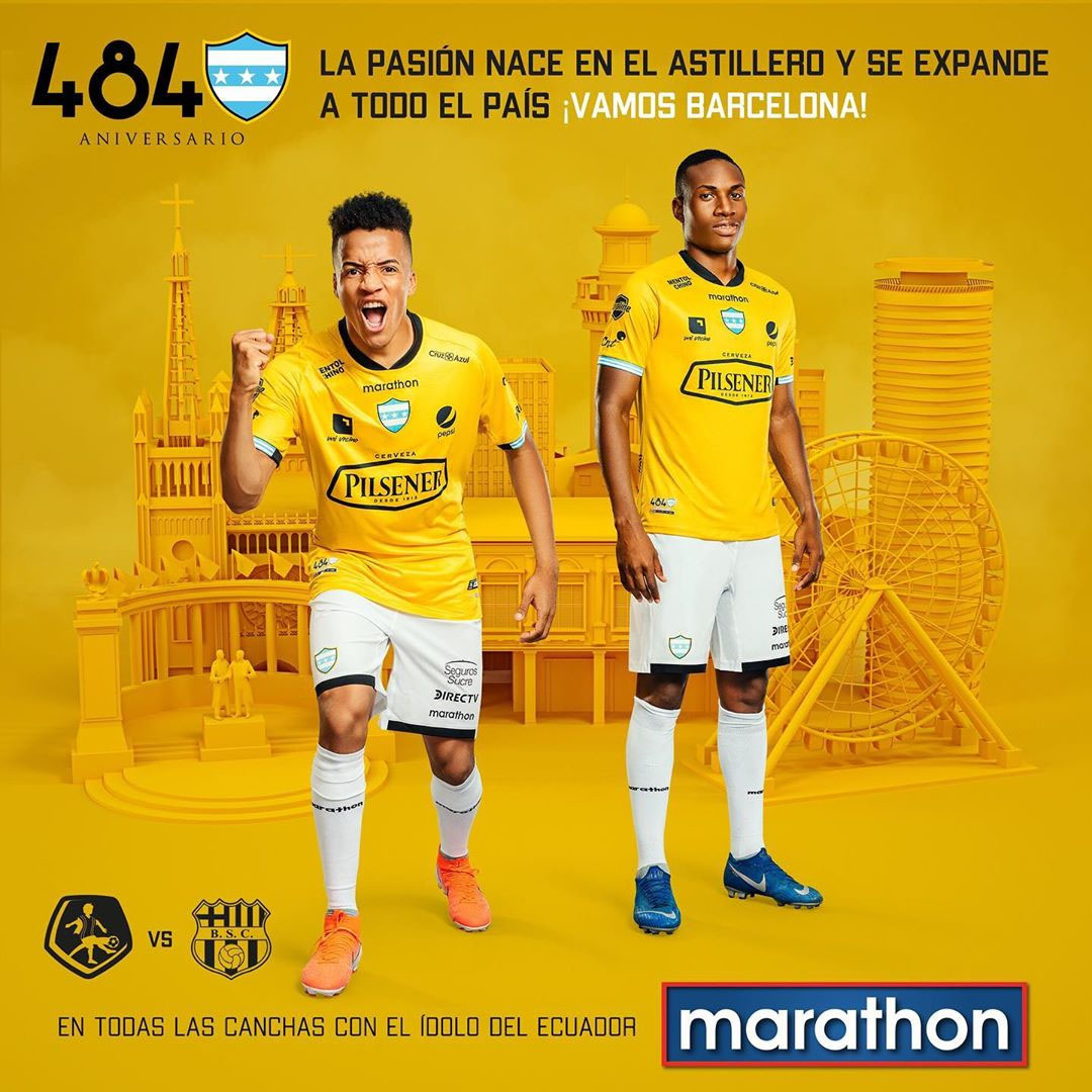 Maillot De Foot Barcelona SC Guayaquil Pour Garçon - Marathon - Taille XL - Occasion