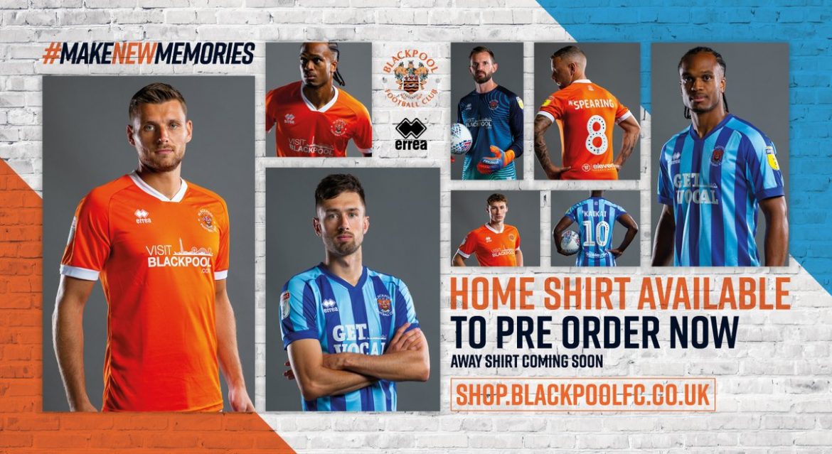 Camisas do Blackpool FC 2019-2020 Erreà