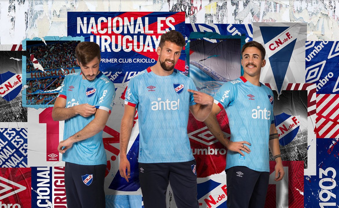 Camisa celeste do Club Nacional 2019-2020 Umbro abre