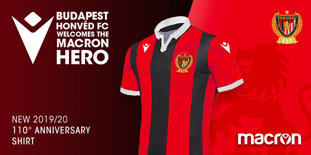 Camisa de 110 anos do Budapeste Honvéd 2019 Macron