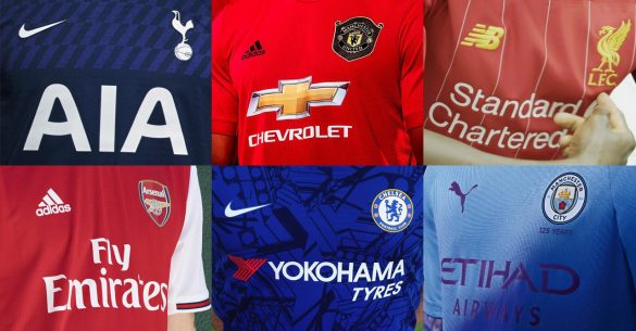 Maiores contratos de patrocínio da Premier League 2019-2020 abre