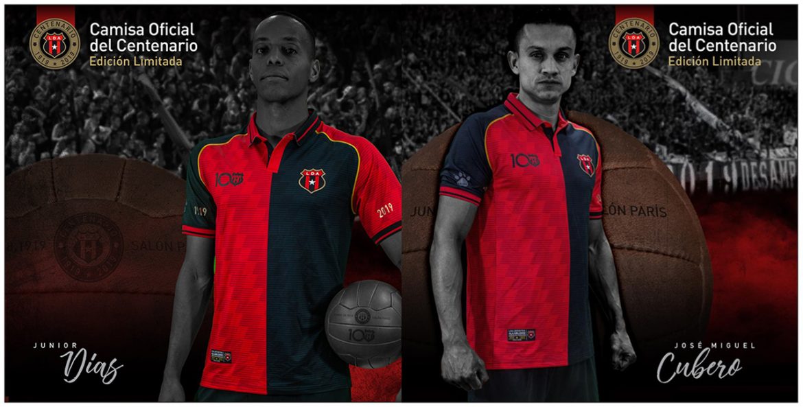 Camisa dos 100 anos da Alajuelense 2019 Kelme abre
