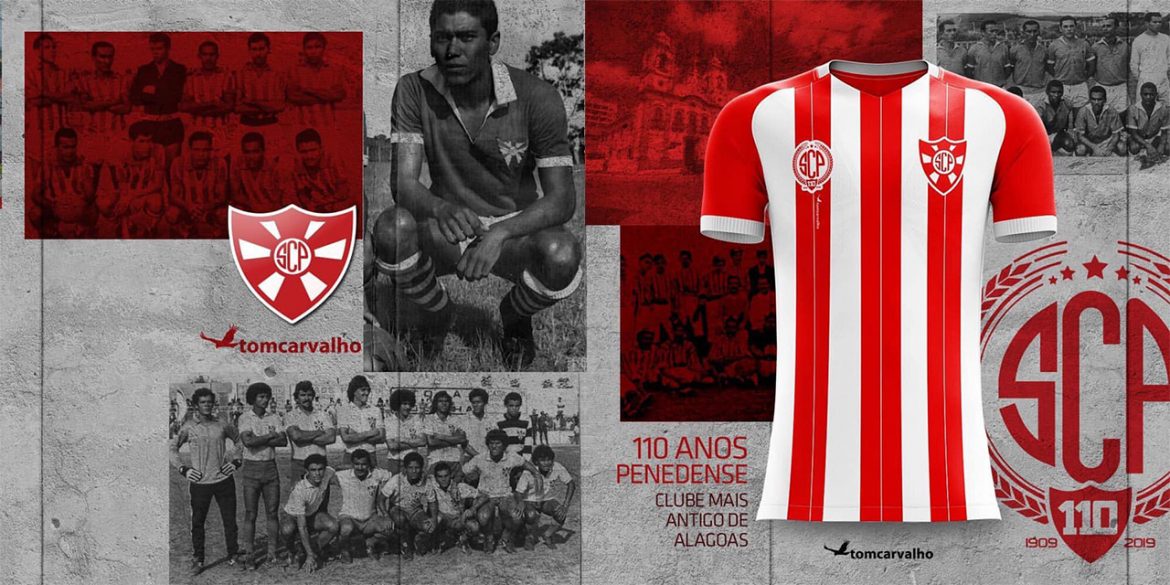 Camisa dos 110 anos do Penedense 2019 Tom Carvalho abre