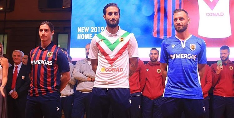 Camisas da Reggiana 2019-2020 Macron 100 anos
