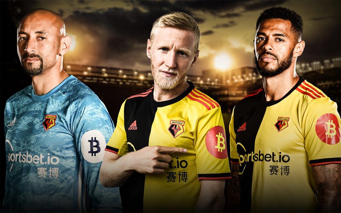 Watford FC jogará com logo do Bitcoin aplicado na manga Watford FC jogará com logo do Bitcoin aplicado na manga