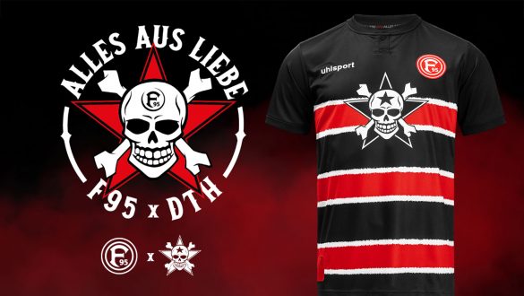 Fortuna Düsseldorf homenageia a banda Die Toten Hosen em camisa abre