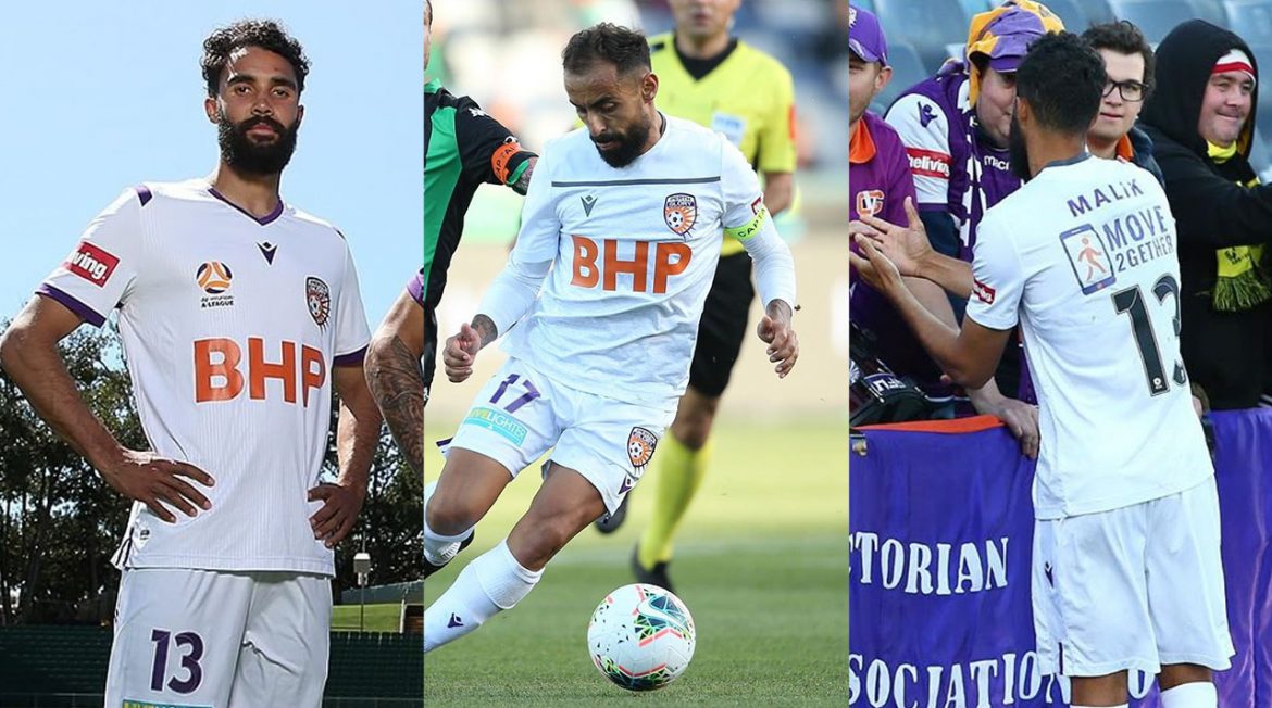 Perth Glory atua com camisas de treino após ter bagagem com uniformes extraviada Perth Glory atua com camisas de treino após ter bagagem com uniformes extraviada