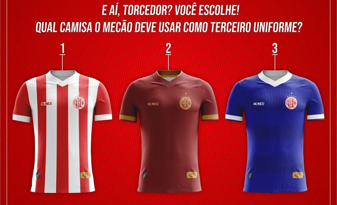 Terceira camisa do América de Natal 2019-2020 Numer Votacao abre