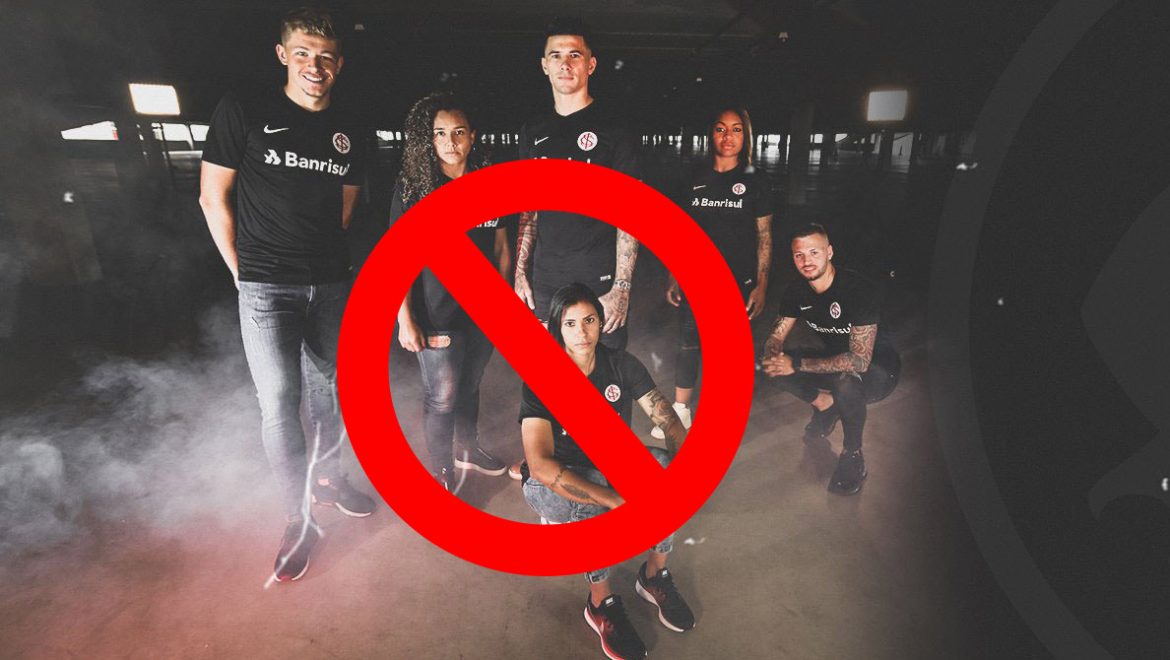 Camisa preta do Internacional não deve ser usada em jogos