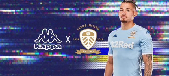 terceira camisa do Leeds United 2019-2020 Kappa abre