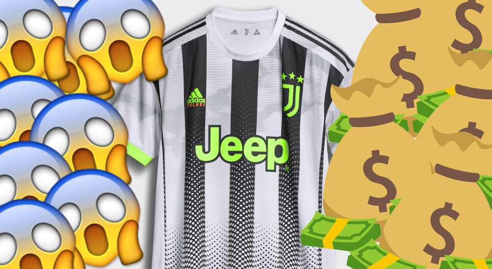 180 Euros Preço de camisa Palace da Juventus assusta torcedores