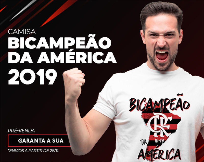 Camisa comemorativa do Flamengo pelo título da Libertadores 2019