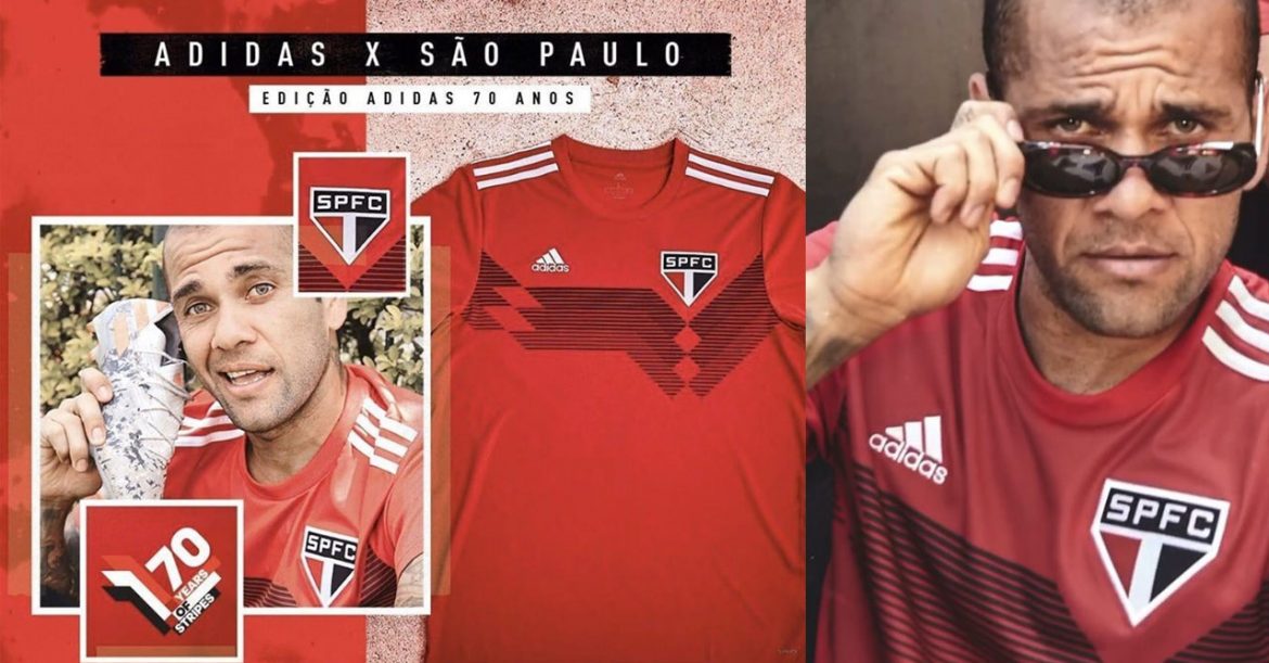 Camisa vermelha do São Paulo 2019 Adidas 70 anos abre Camisa vermelha do São Paulo 2019 Adidas 70 anos abre