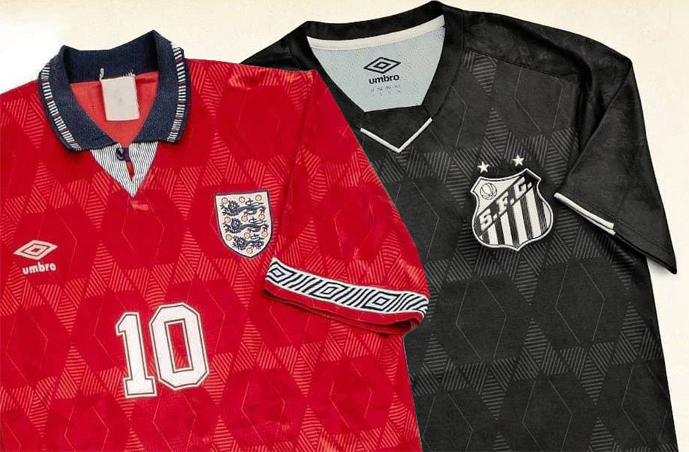 Inspirações das terceiras camisas Anos 90 da Umbro 2019-2020