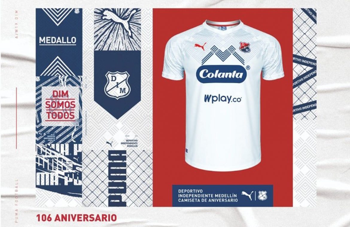 Camisa de 106 anos do Independiente Medellín 2019