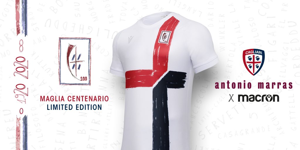 Camisa 100 anos do Cagliari 2020