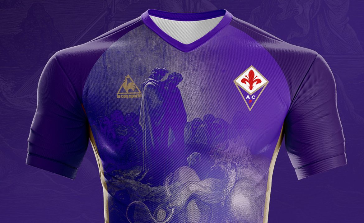 O Inferno de Dante Camisa Dante Alighieri Fiorentina Le Coq Sportif O Inferno de Dante Camisa Dante Alighieri Fiorentina Le Coq Sportif