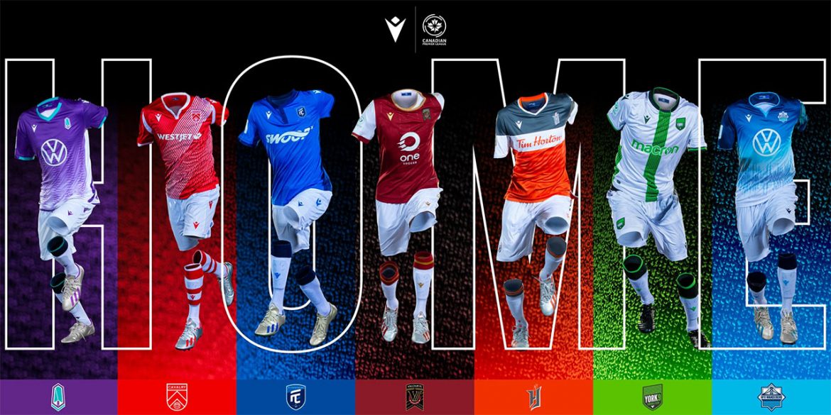 Camisas da Canadian Premier League 2020 Macron abre