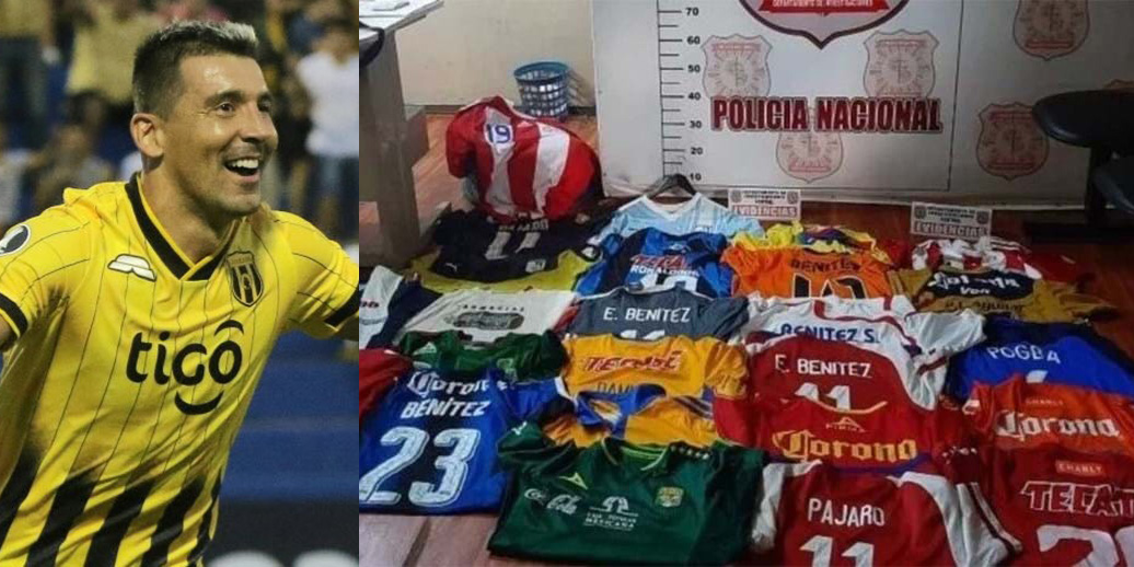 Edgar Benítez Coleção de Camisas roubada abre