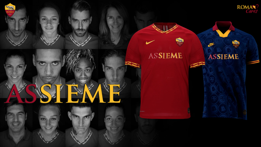 Roma lança camisas especiais para combate contra Covid