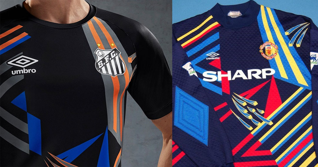 Camisas de goleiro da Umbro trazem inspiração nos anos 90
