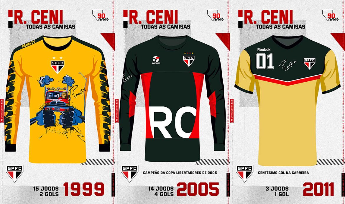 São Paulo lança E-book com todas as camisas usadas por Rogério Ceni