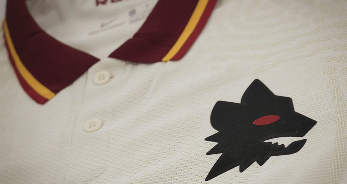 Camisa reserva da AS Roma 2020-2021 Nike kit a Camisa reserva da AS Roma 2020-2021 Nike kit a