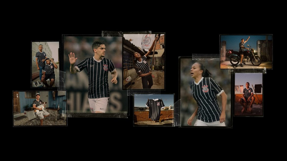 Camisa reserva listrada do Corinthians 2020-2021 Nike a