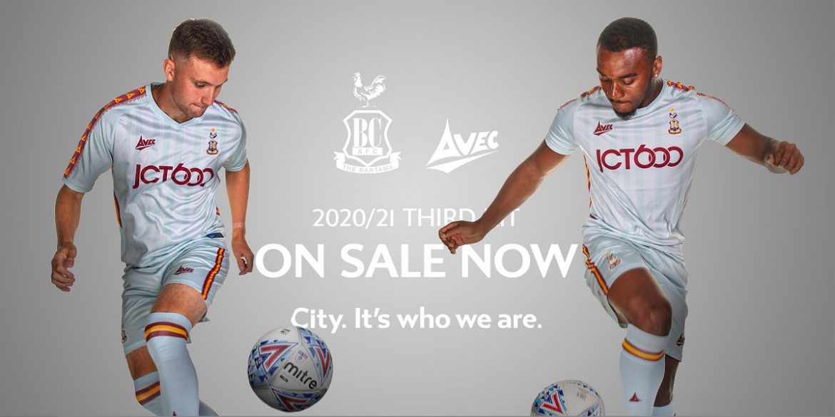 Camisas do Bradford City 2020-2021 Avec