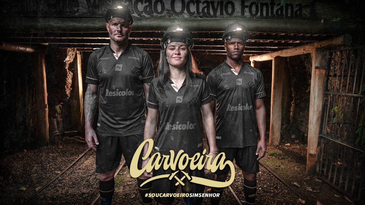 Carvoeira Terceira camisa do Criciúma EC 2020-2021 Garra91 kit