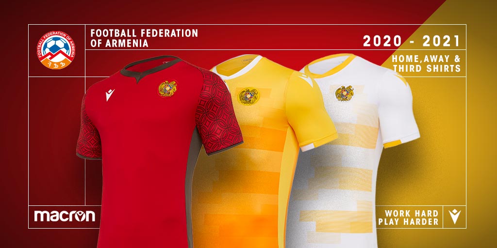 Camisas da Armênia 2020-2021 Macron Camisas da Armênia 2020-2021 Macron