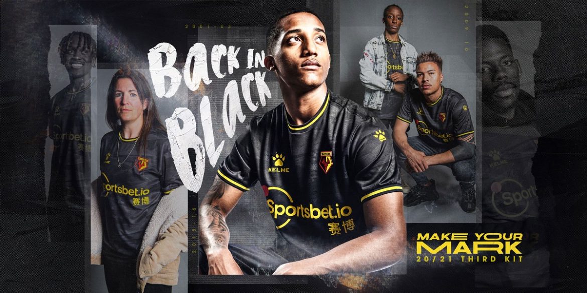 Camisas do Watford FC 2020-2021 Kelme