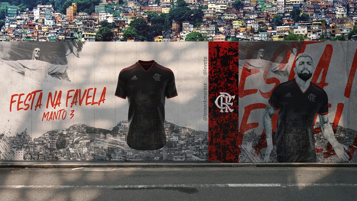 Festa na favela Terceira camisa do Flamengo 2020-2021 Adidas