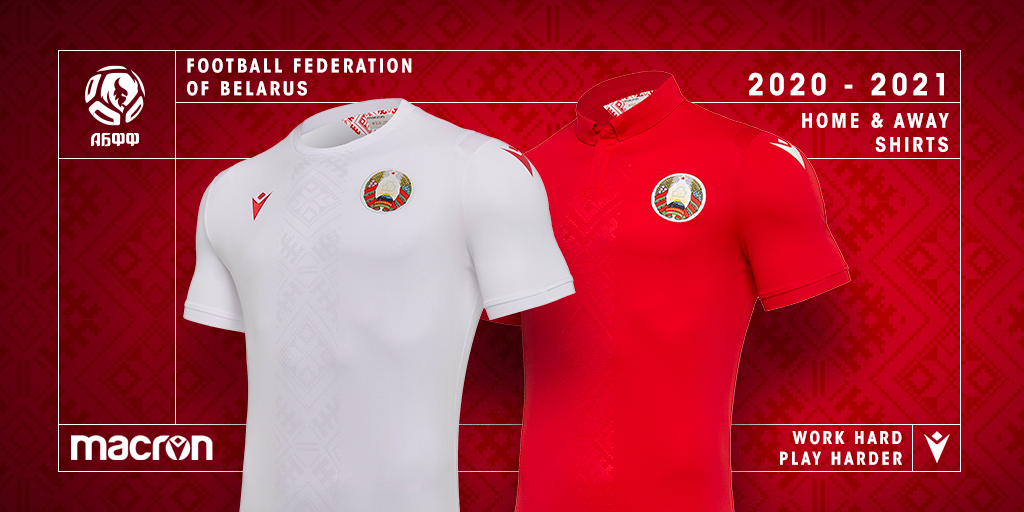 Camisas da Bielorrúsia 2020-2021 Macron