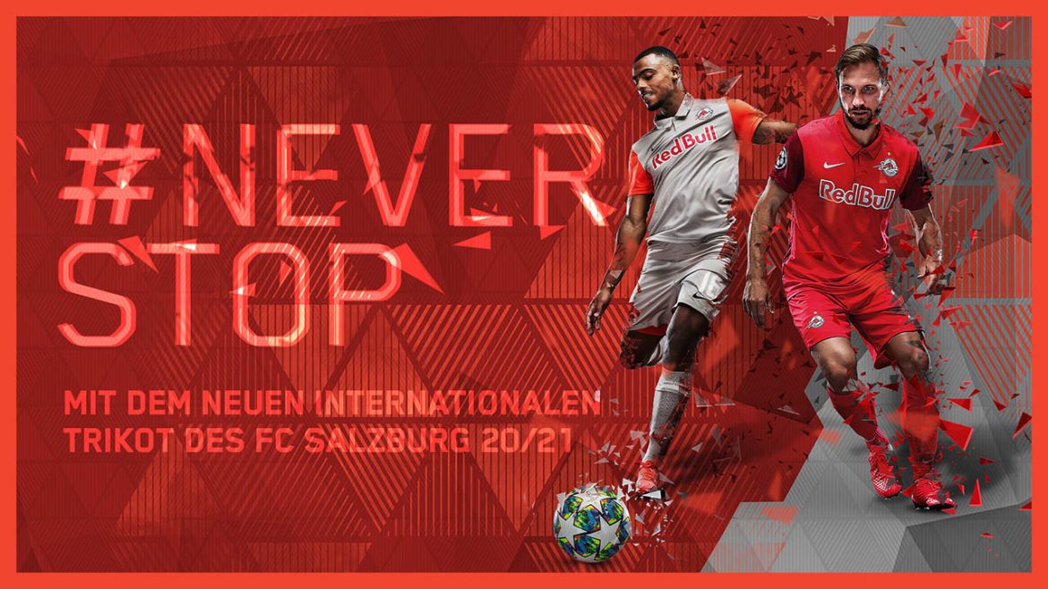 Camisas do FC Salzburg 2020-2021 Nike Champions League