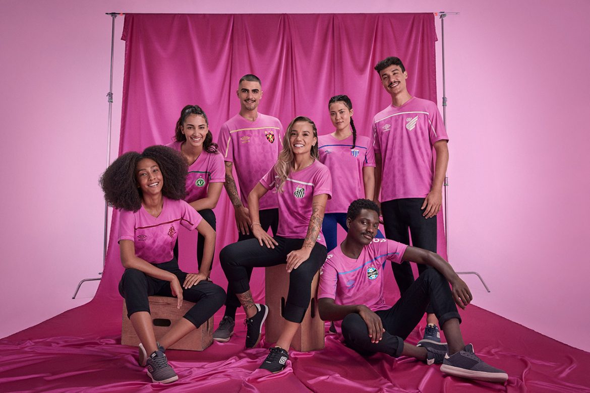 Umbro e seus sete clubes vestem a camisa da FEMAMA no Outubro Rosa