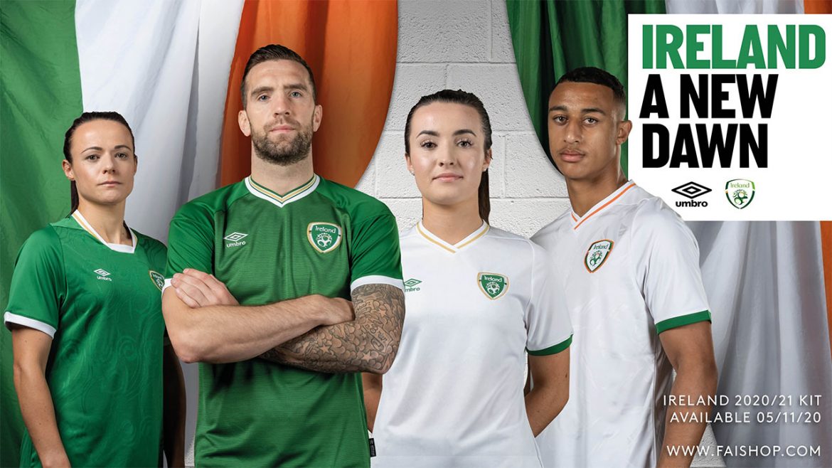 Camisas da Seleção da Irlanda 2020-2021 Umbro a