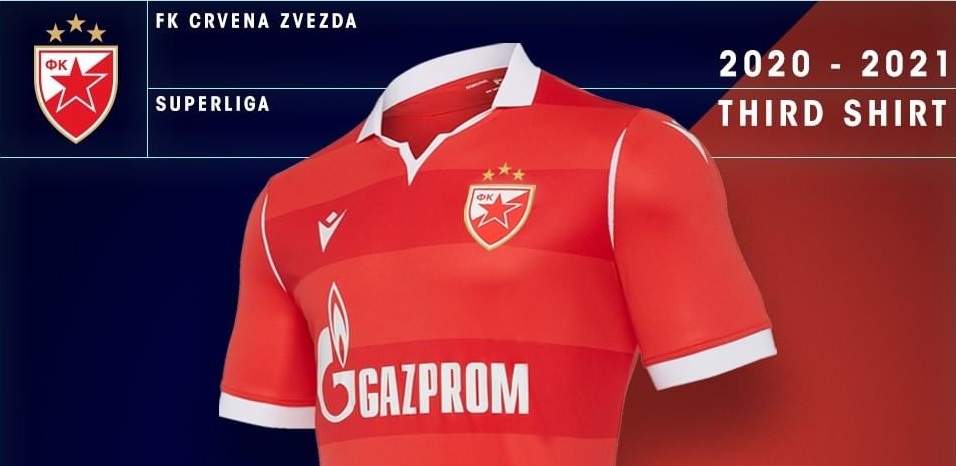 Terceira camisa do Estrela Vermelha 2020-2021 Macron