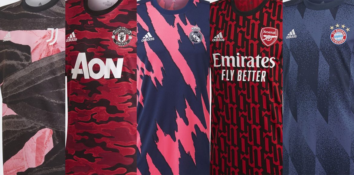Adidas lança camisas pré-jogo de inverno para principais clubes