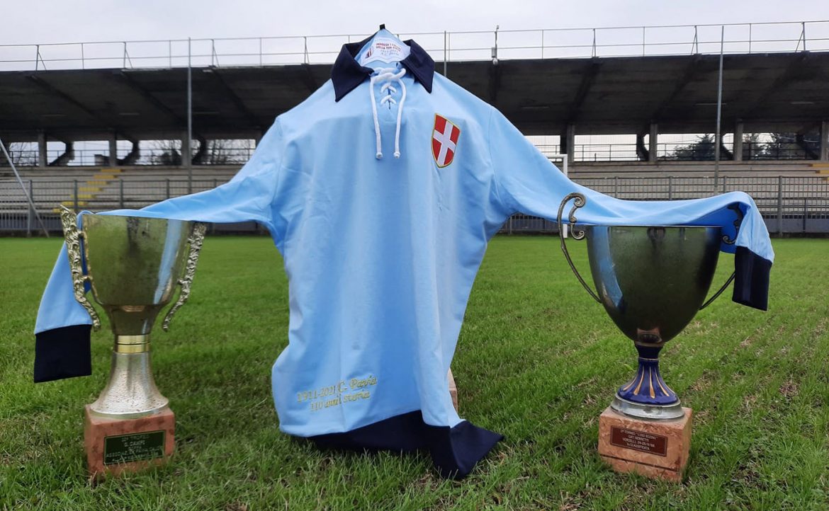 Camisa retrô dos 110 anos do Pavia 2021 Spensley a