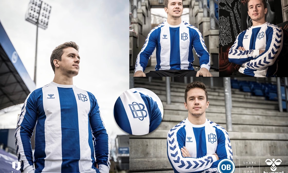 Camisa retrô do Odense BK 2021 Hummel