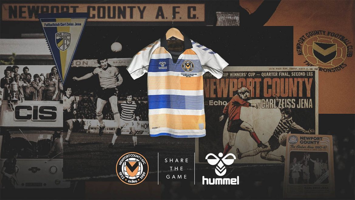 Newport County lança camisa pelos 40 anos de campanha europeia a