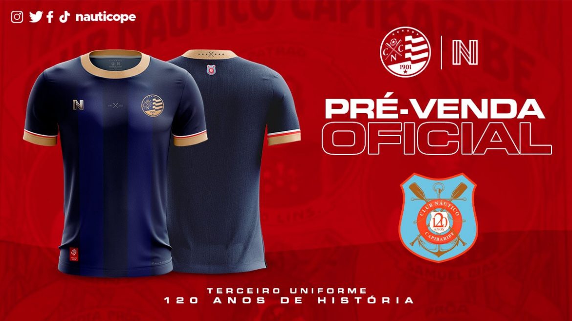 Camisa 120 anos do Náutico 2021 NSeis a
