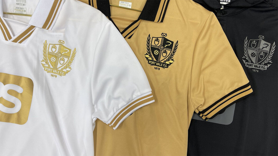 Camisas do Port Vale 2021-2022 Errea Three a