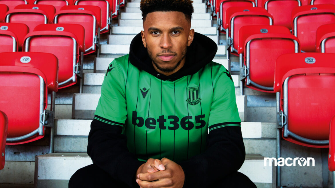 Camisas do Stoke City 2021-2022 Macron a