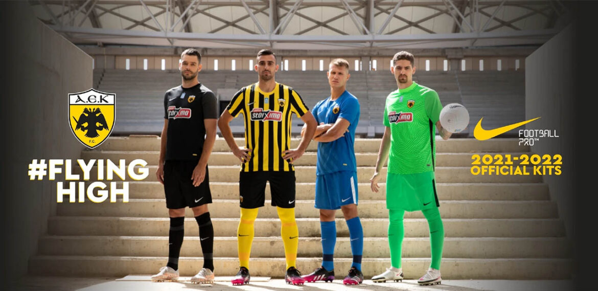 Camisas do AEK Atenas 2021-2022 Nike a