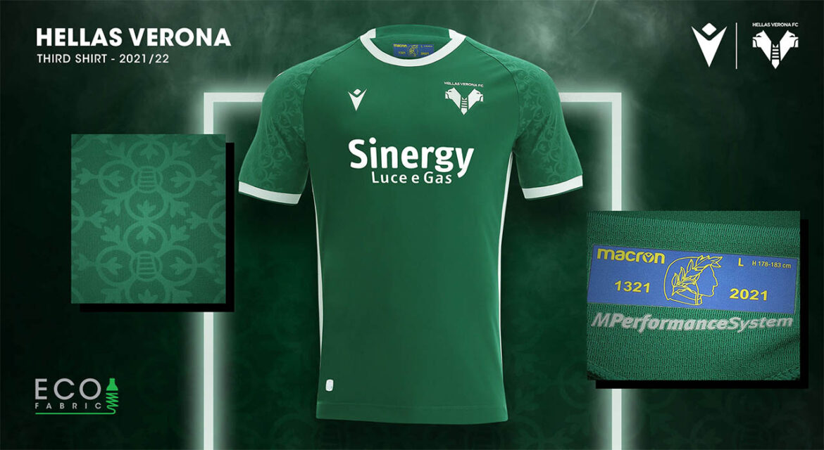 Terceira camisa do Hellas Verona 2021-2022 Macron a