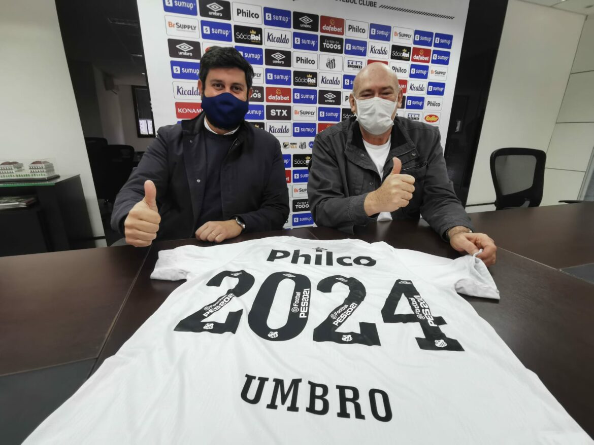 Umbro renova acordo com o Santos FC até 2024