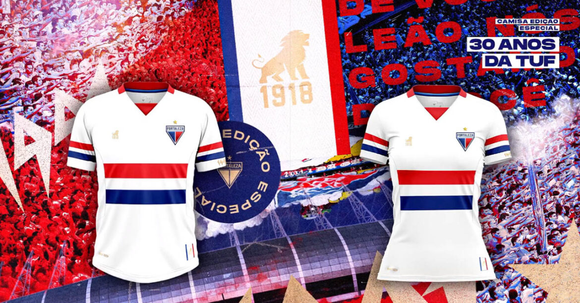 Camisa 30 anos da TUF do Fortaleza 2021 Leão1918 a
